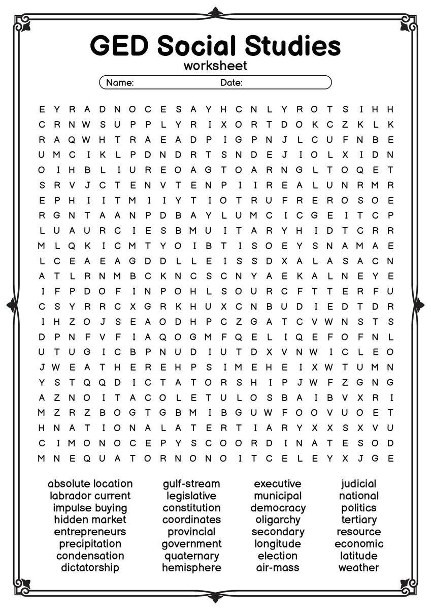 12 Printable GED Social Studies Worksheets Free PDF At Worksheeto 11 GED Reading Comprehension Worksheets Free PDF At Worksheeto