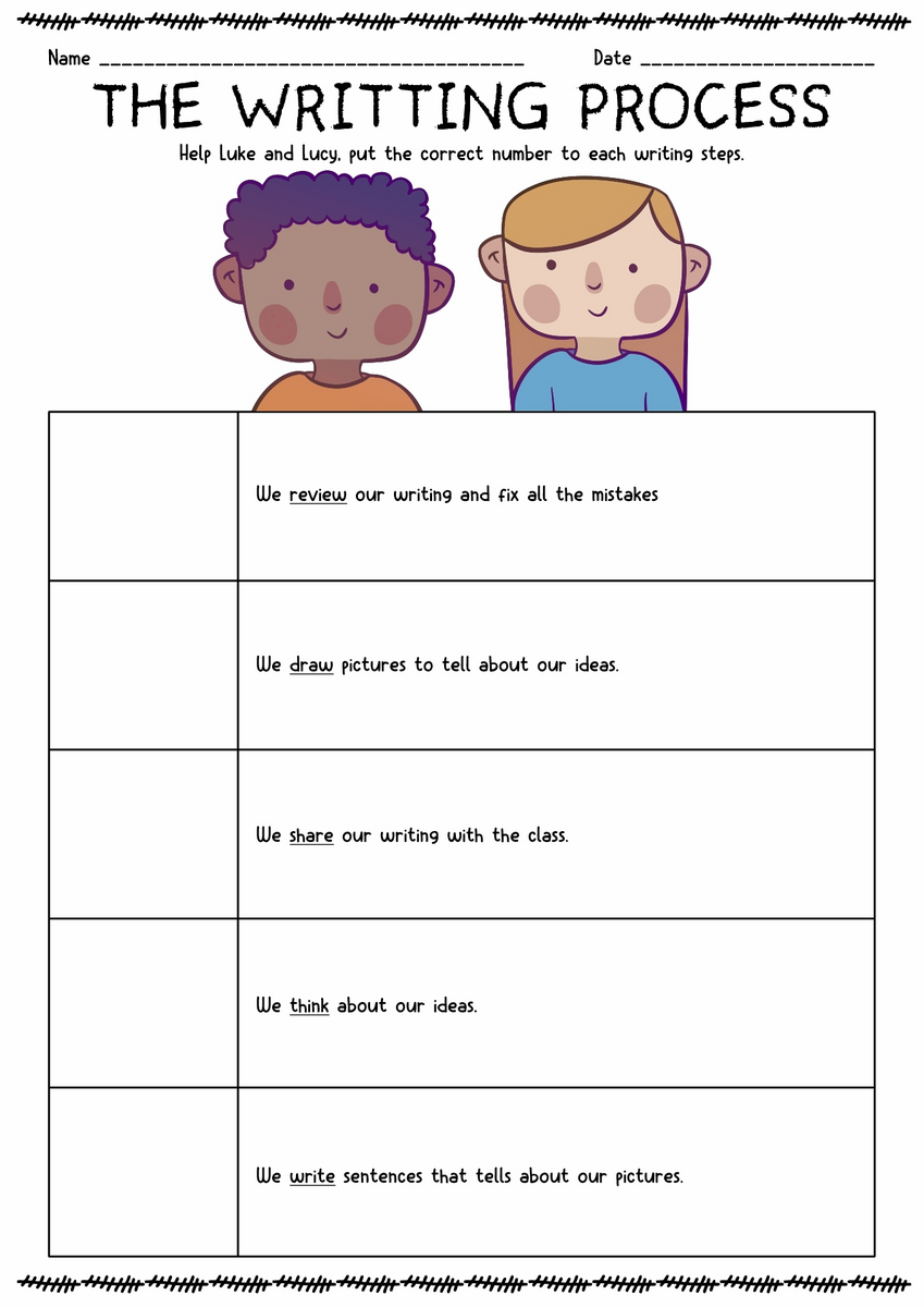 12 Writing Process Worksheets Free PDF At Worksheeto
