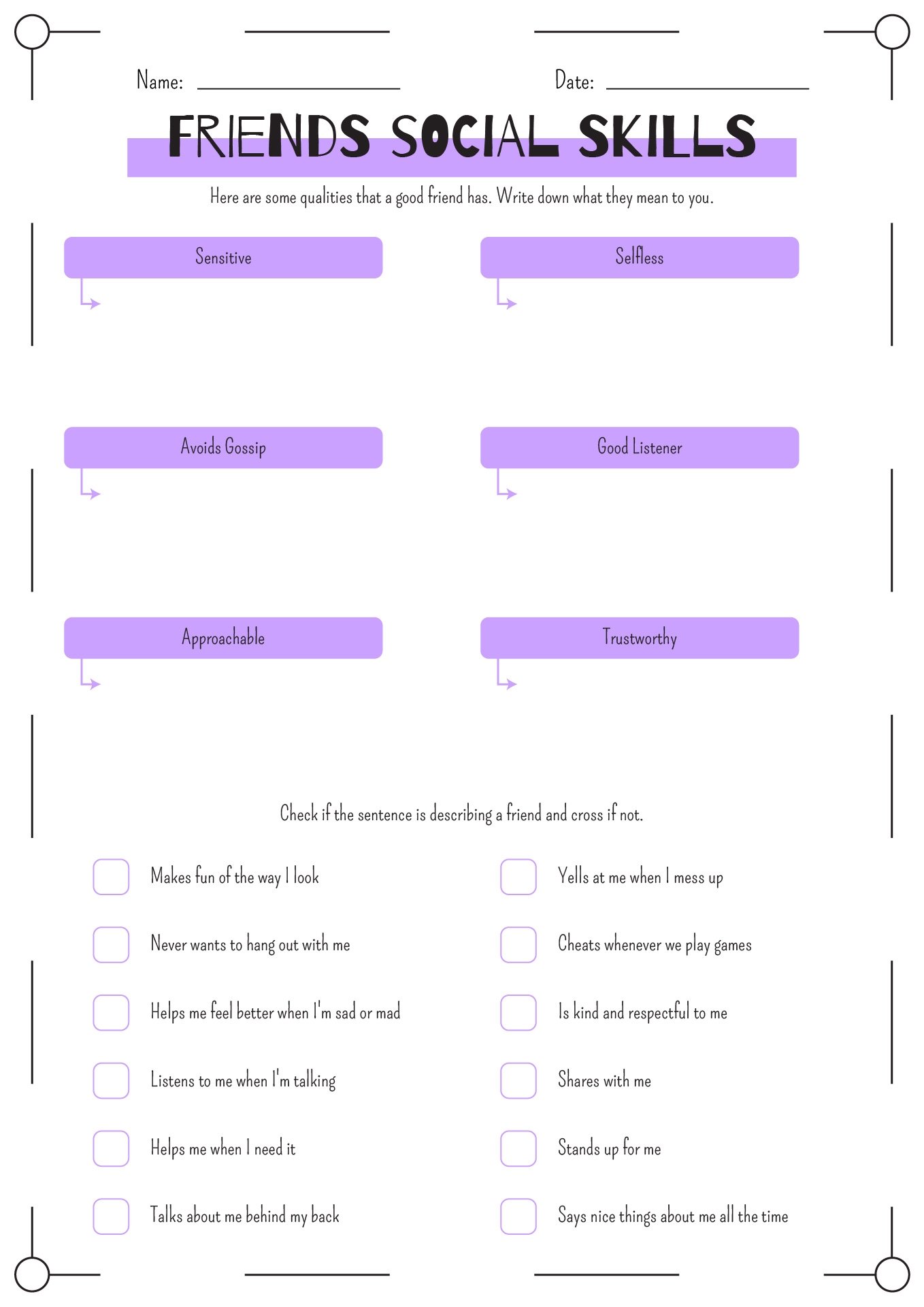 13 Friendship Printable Worksheets For Preschool Free PDF At Worksheeto