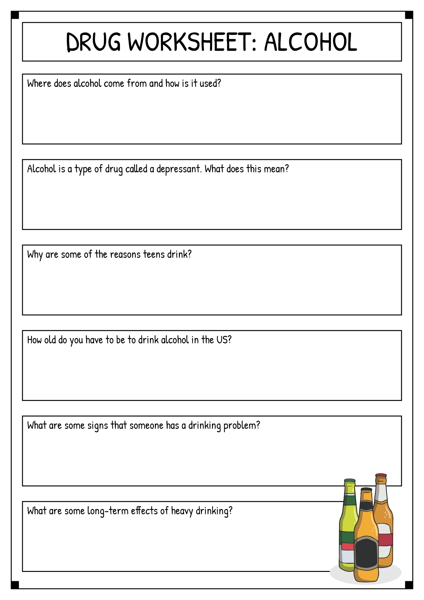 14 Drug Free Worksheets Activities Free PDF At Worksheeto Worksheets Library