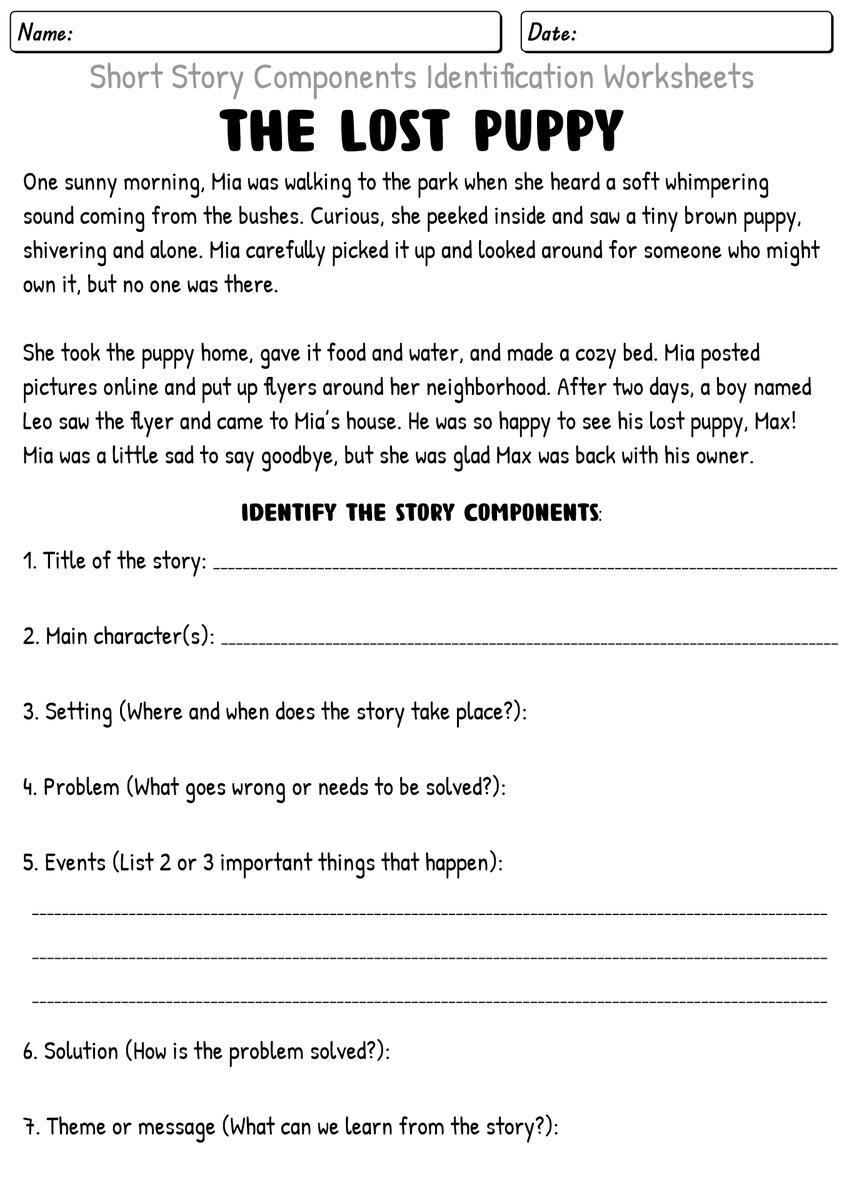 14 Short Story Elements Worksheet Free PDF At Worksheeto