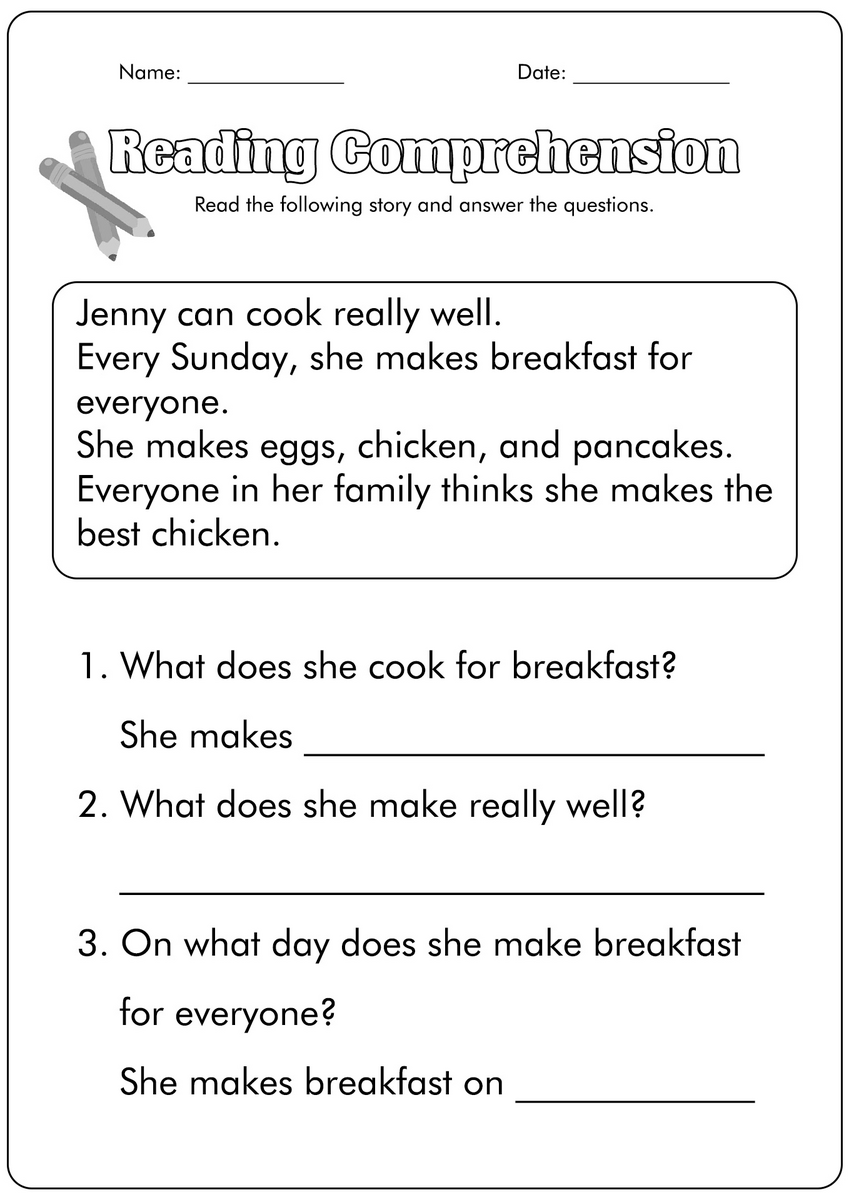15 First Grade Reading Comprehension Worksheets Free PDF At Worksheeto
