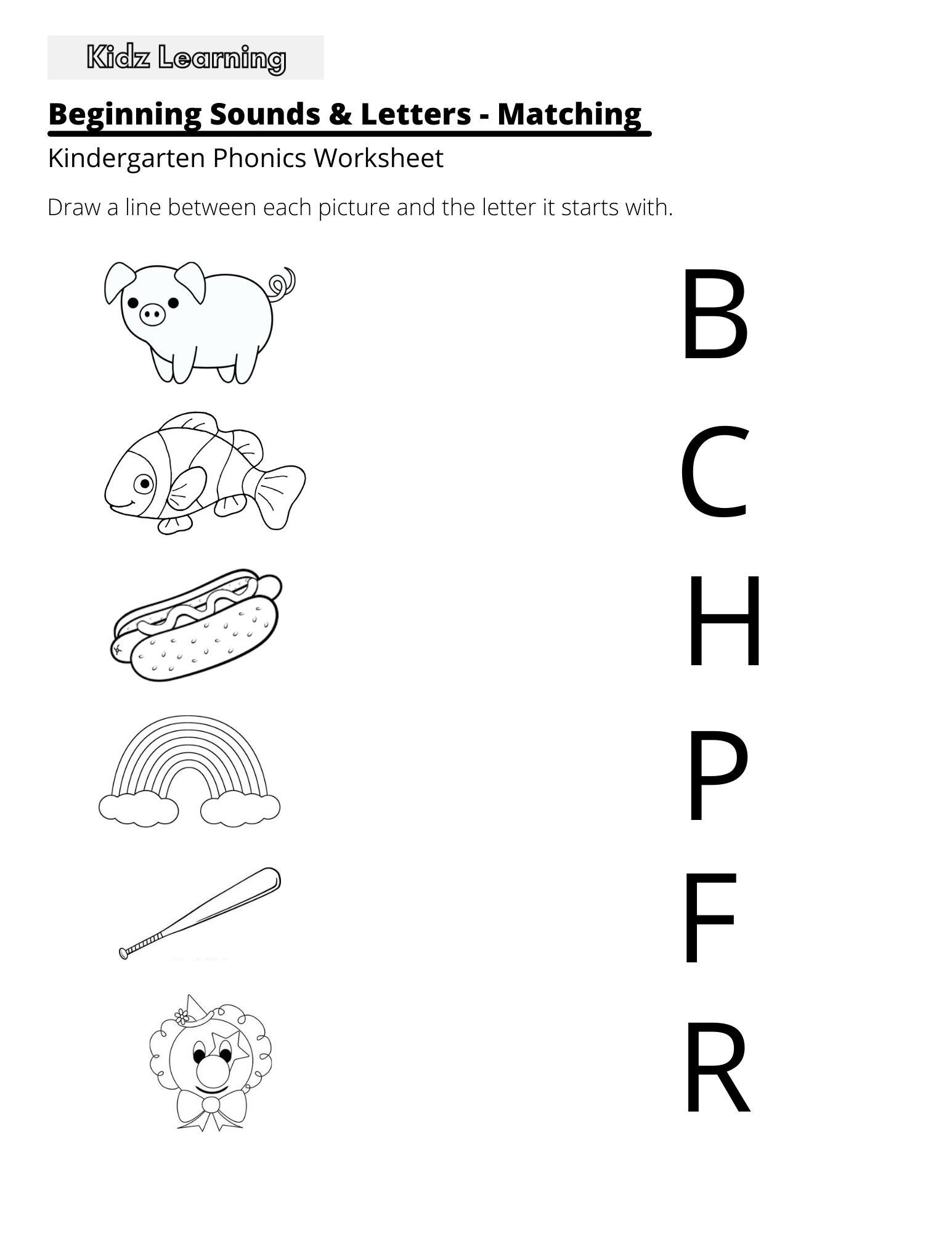 15 Printable Beginning Sounds Worksheets Preschool 1st Grade Phonics And Literacy Etsy Phonics Worksheets Superstar Worksheets