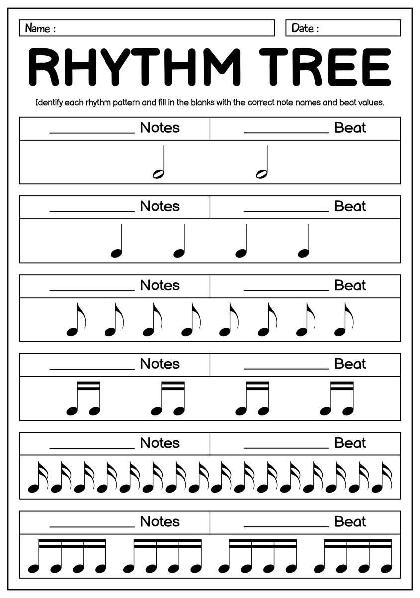 16 Rhythm Tree Worksheet Free PDF At Worksheeto