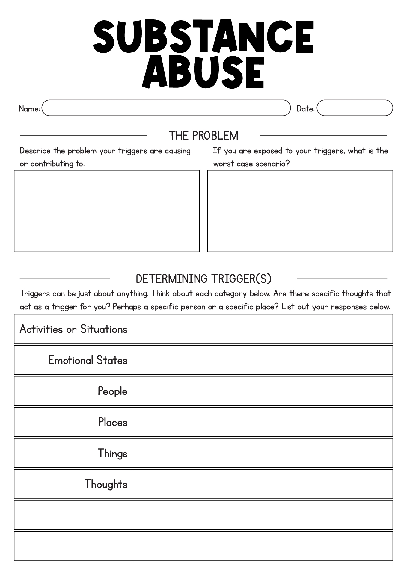 18 Substance Abuse Group Topic Worksheets Free PDF At Worksheeto