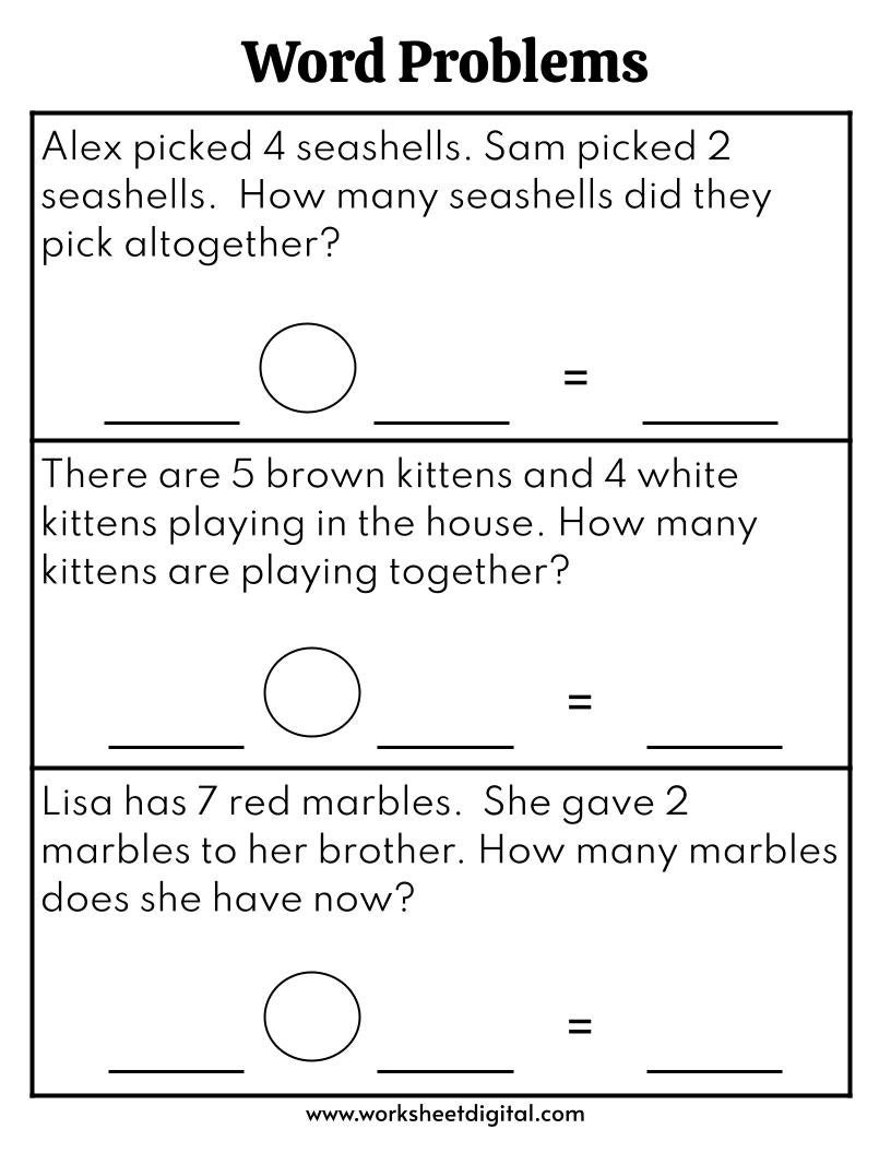 1st 2nd Grade Math Word Problems Worksheet Printable Etsy 1st 2nd Grade Math Word Problems Worksheet Printable Etsy