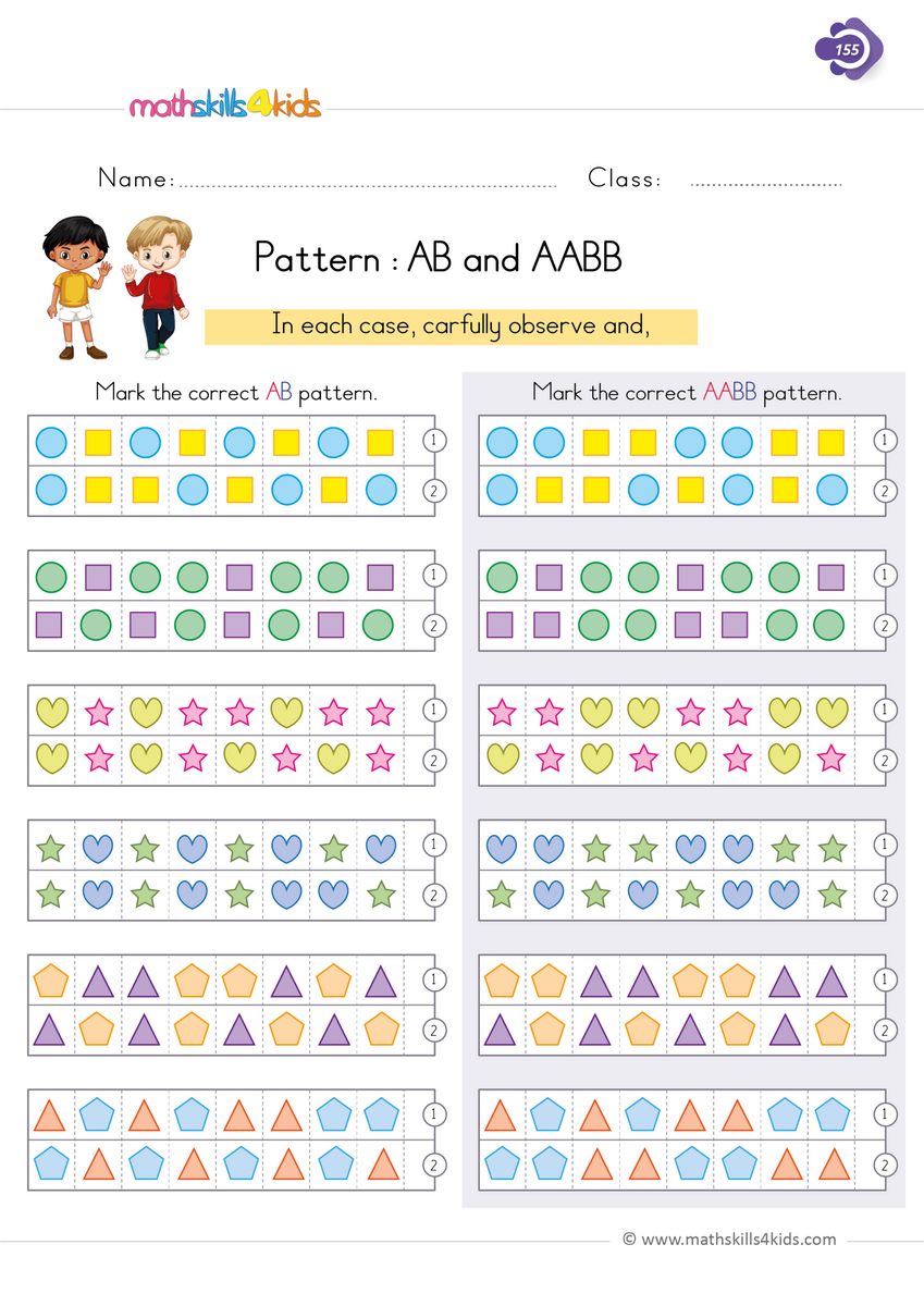 1st Grade Free Printable Pattern Worksheets Fun Engaging Activities 1st Grade Free Printable Pattern Worksheets Fun Engaging Activities