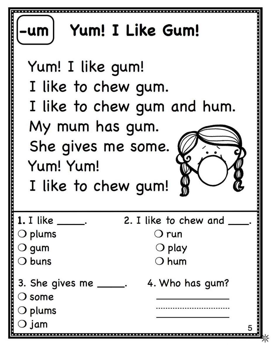 1st Grade Reading Worksheets Best Coloring Pages For Kids Reading Comprehension Printable Kindergarten First Grade Worksheets Instant Download Fluency Worksheet English Learing Set 2 Etsy