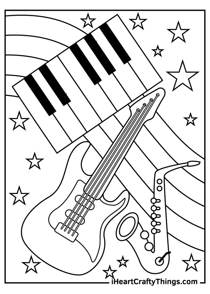 20 Music Coloring Pages 100 Free Printables 20 Music Coloring Pages 100 Free Printables