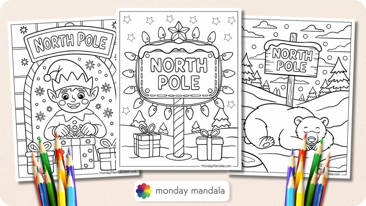 23 North Pole Coloring Pages Free PDF Printables 23 North Pole Coloring Pages Free PDF Printables