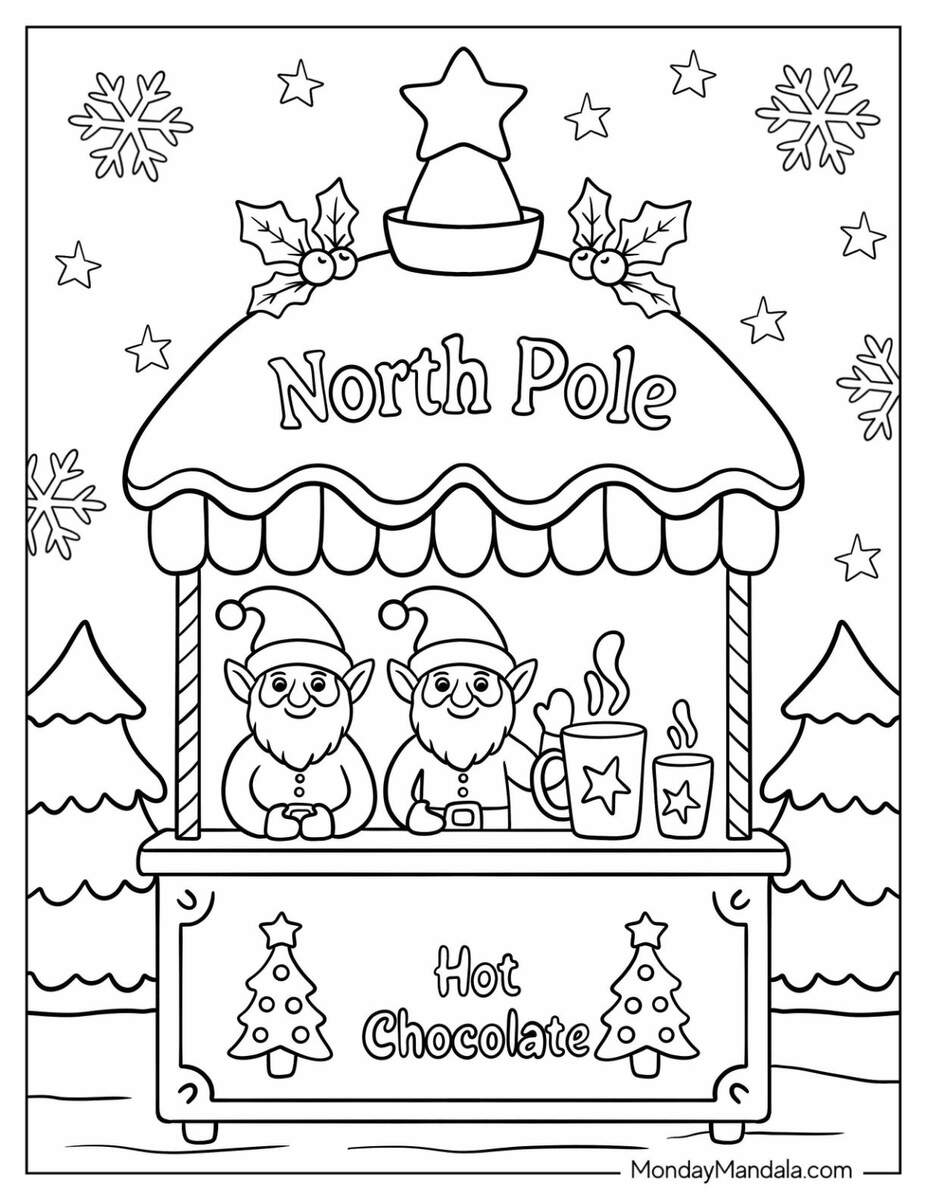 23 North Pole Coloring Pages Free PDF Printables 23 North Pole Coloring Pages Free PDF Printables