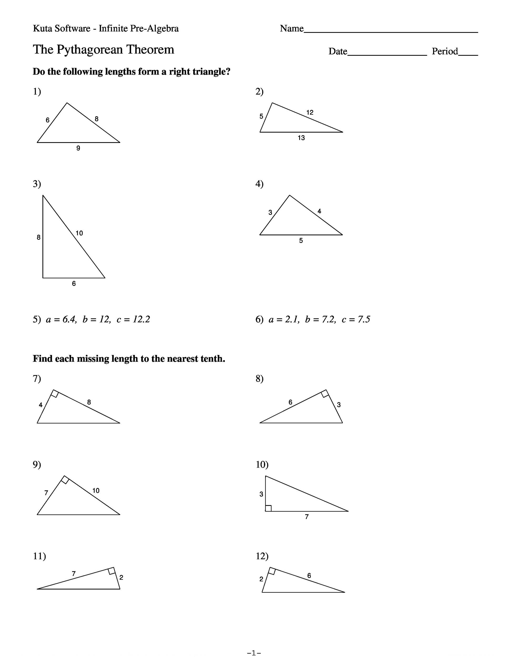 48 Pythagorean Theorem Worksheet With Answers Word PDF Right Angles And The Pythagorean Theorem Perkins School For The Blind