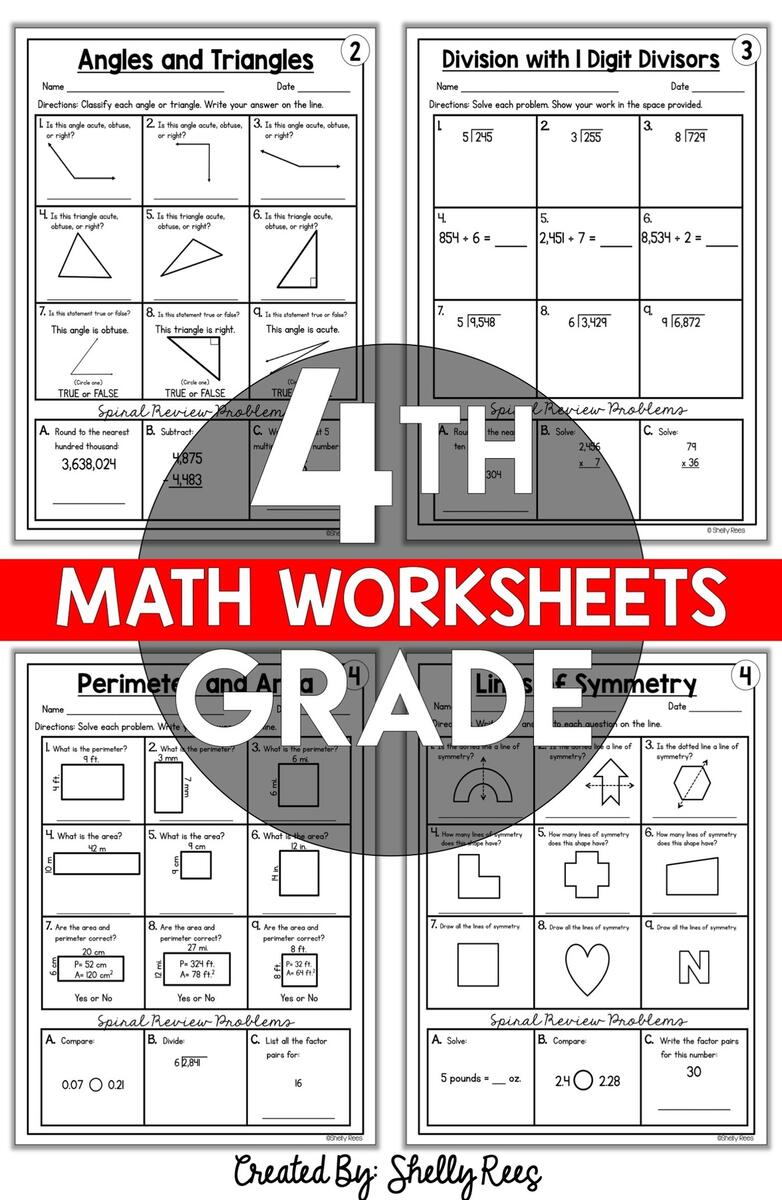 4th Grade Common Core Math Worksheets Common Core Math Assessments Made By Teachers