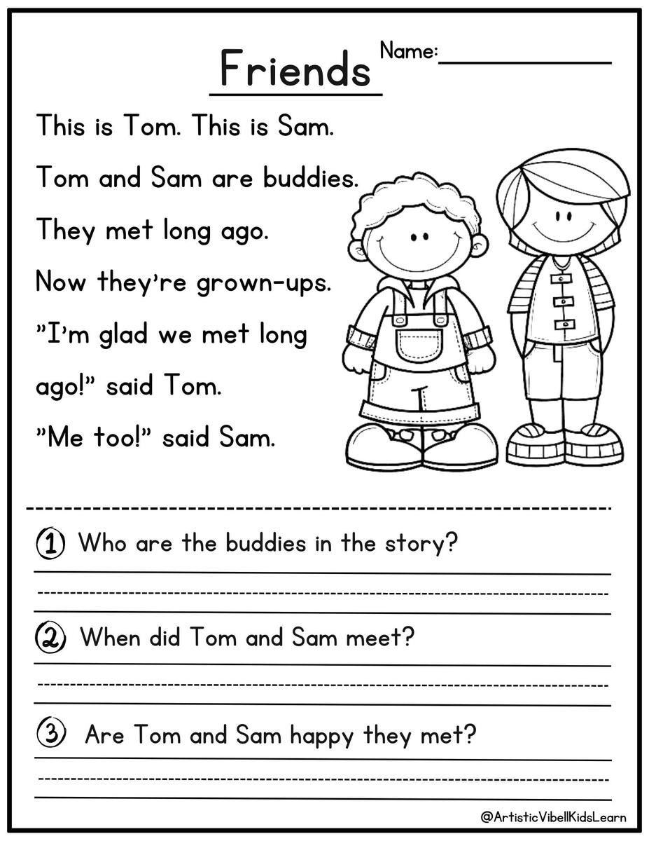 50 Kindergarten 1st Grade Reading Comprehension Passages Worksheets Sentences Reading Worksheet Fluency Worksheet English Learing Set 1 Etsy Free Printable Reading Worksheet For 1st Graders Download Free Printable Reading Worksheet For 1st Graders Png Images Free Worksheets On Clipart Library