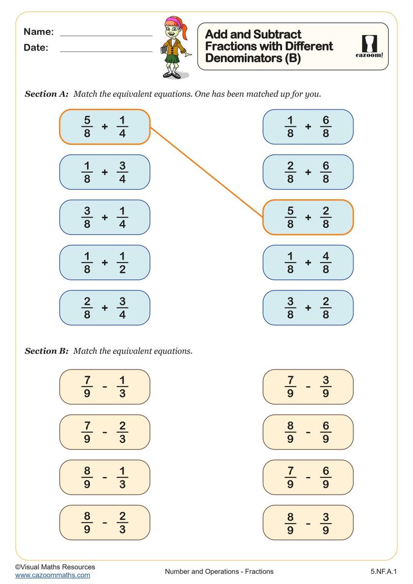 5th Grade Fractions Worksheets PDF Printable Worksheets Cazoom Math 5th Grade Fractions Worksheets PDF Printable Worksheets Cazoom Math