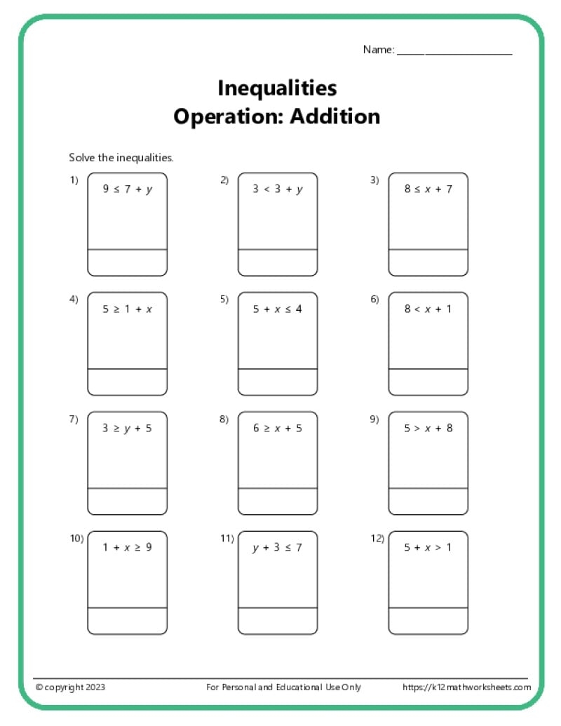 6th Grade Math Worksheets 6th Grade Math Worksheets