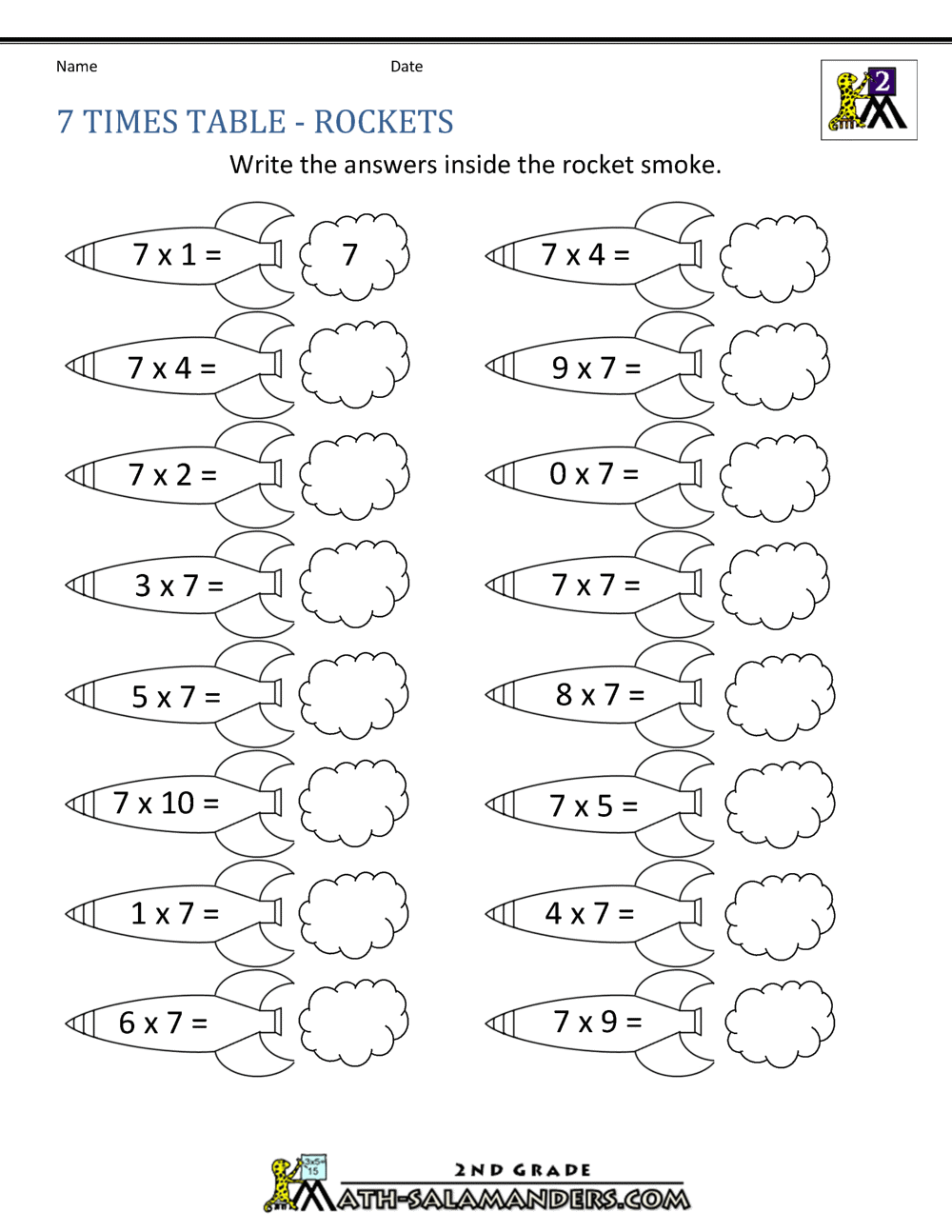 7 Times Table 7 Times Table