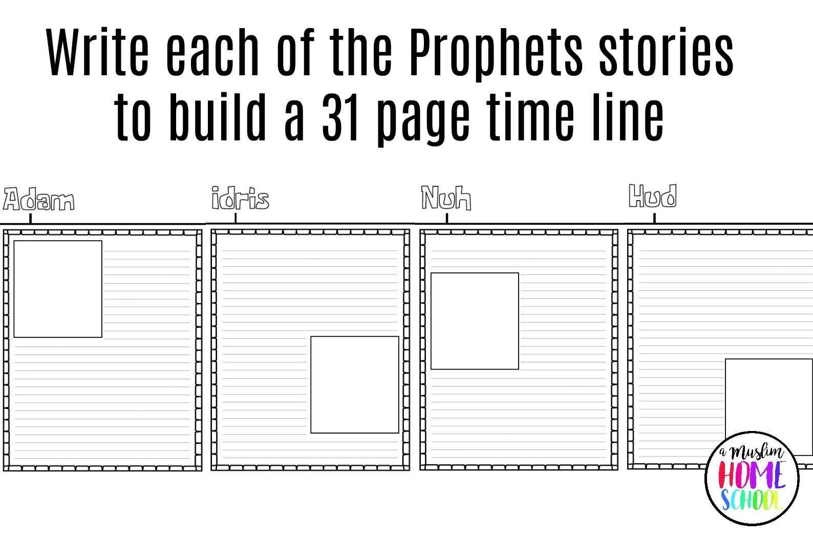 A Muslim Homeschool Stories Of The Prophets Time Line Printable A Muslim Homeschool Stories Of The Prophets Time Line Printable