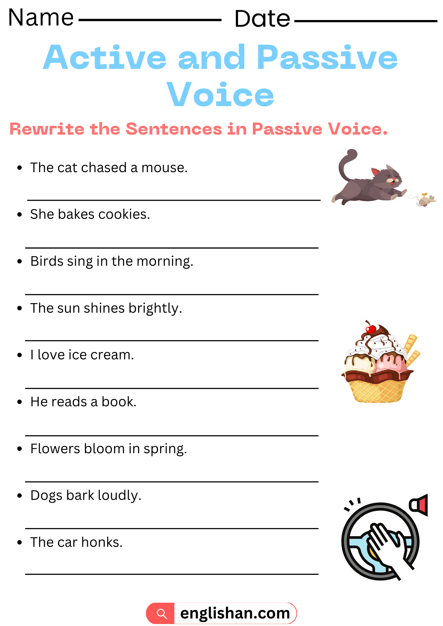 Active And Passive Voice Worksheets With Answers In English Exercises On ACTIVE PASSIVE VOICE EDITABLE With KEY ESL Worksheet By Vikral