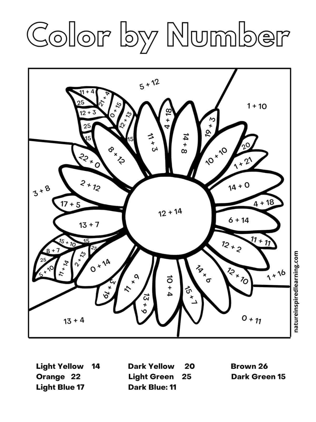 Addition Color By Number Worksheets Nature Inspired Learning Worksheets Library Addition Color By Number Worksheets Nature Inspired Learning Worksheets Library