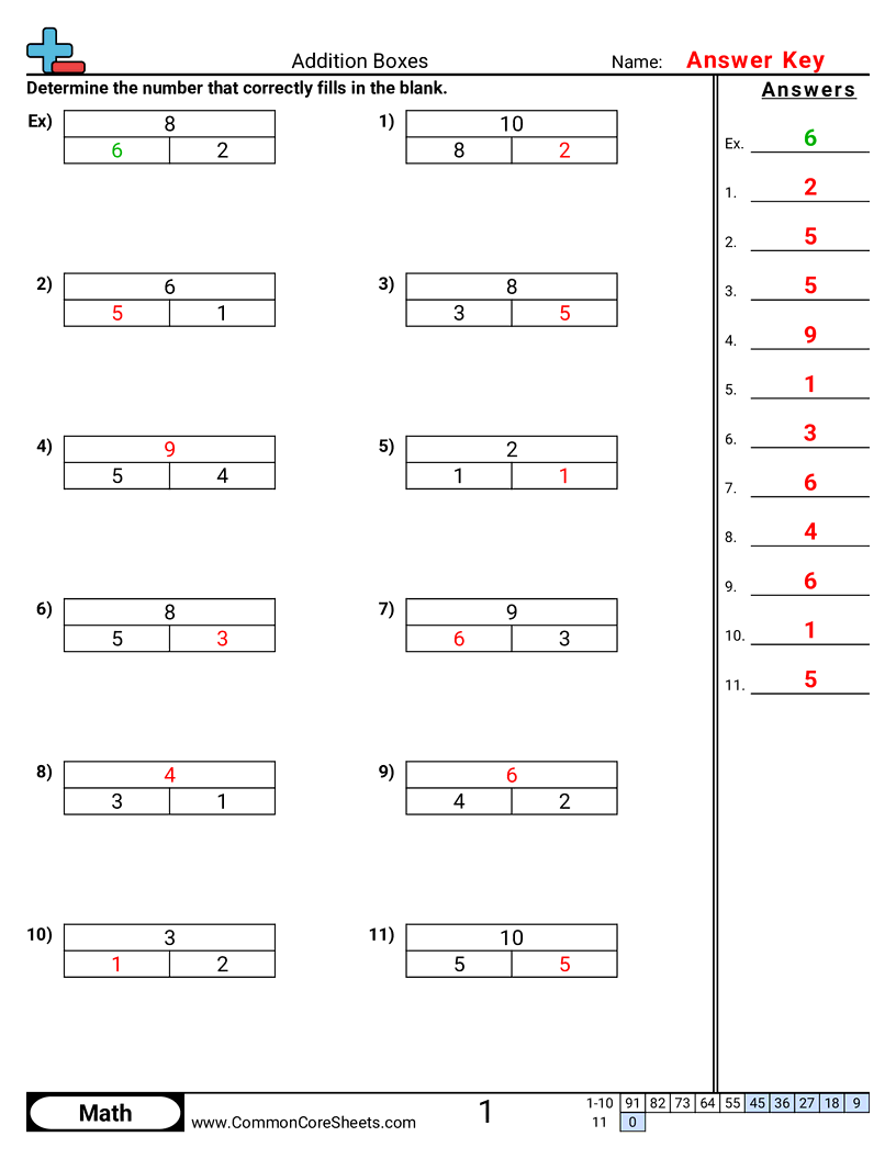 Addition Worksheets Addition Worksheets