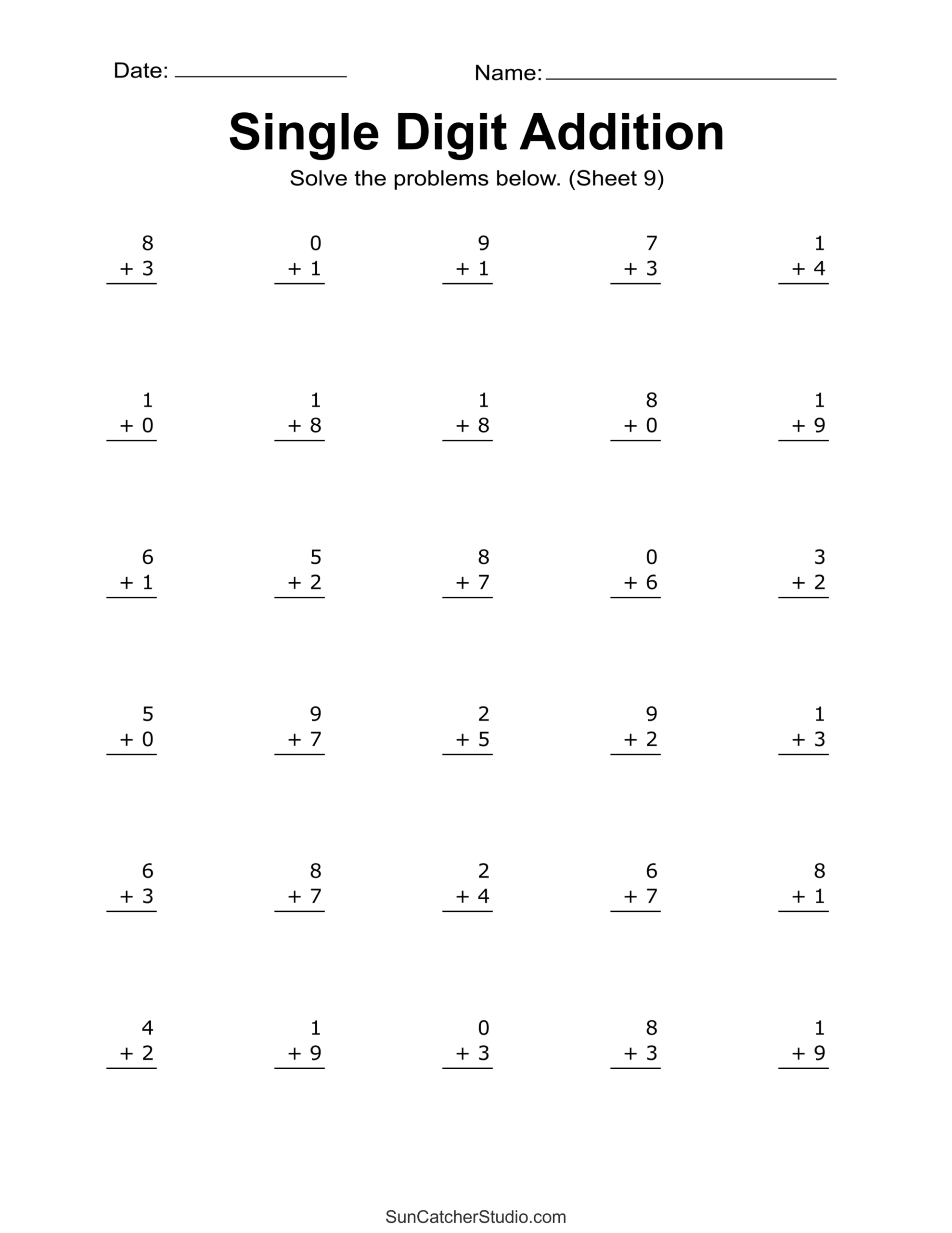 Addition Worksheets Free Printable Easy Math Problems Free Printables Lettering SVG Files Tools Apps