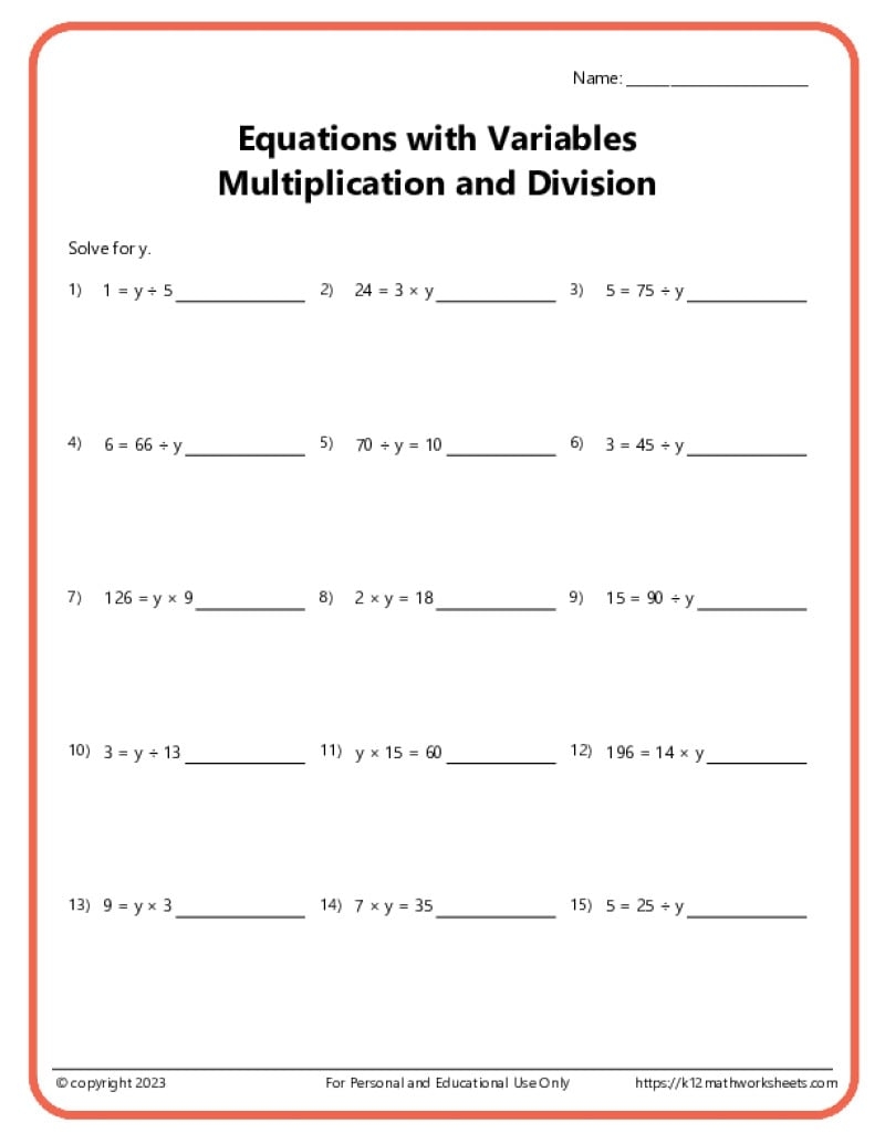 Algebra Worksheets K12 Math Worksheets Multiplication To 5x5 Worksheets For 2nd Grade