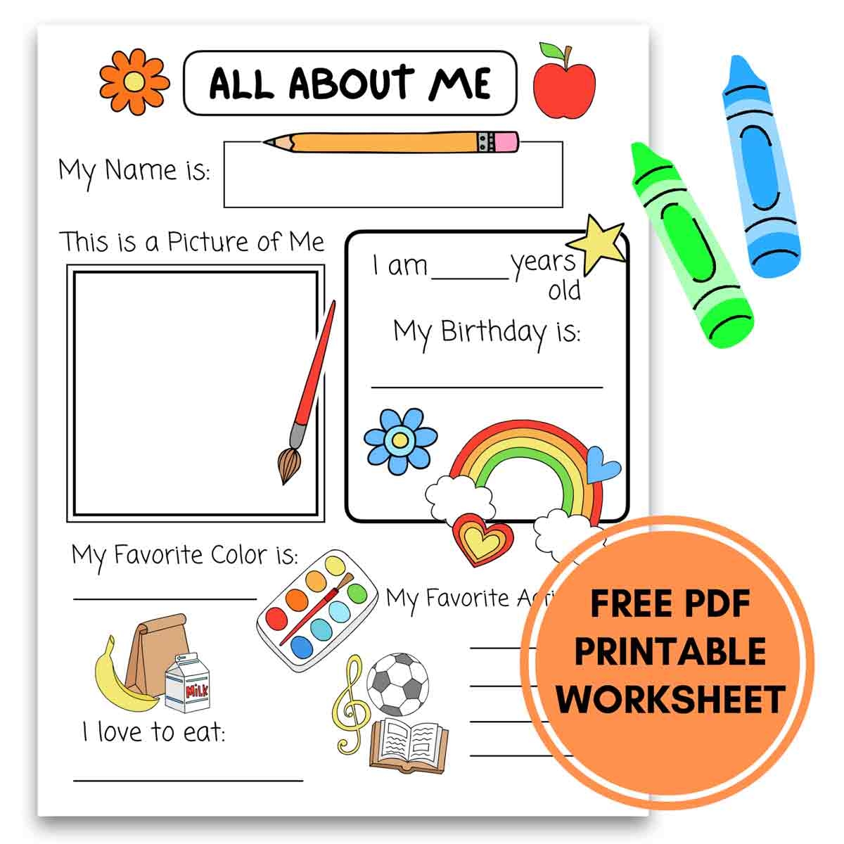 All About Me Free Printable Worksheets For Pre K To Elementary Childhood Magic