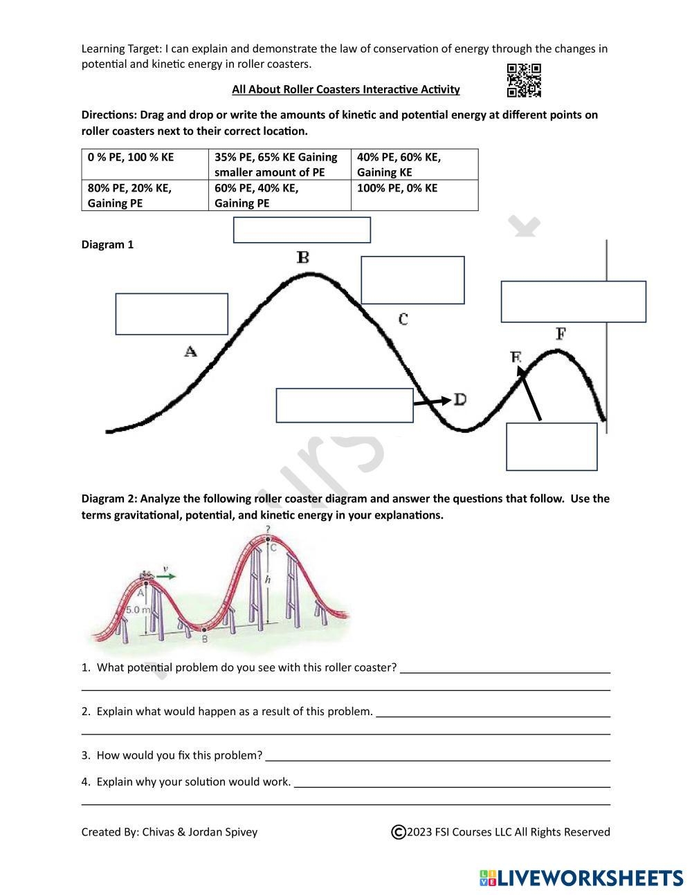 All About Roller Coasters Interactive Activity Worksheets Library All About Roller Coasters Interactive Activity Worksheets Library