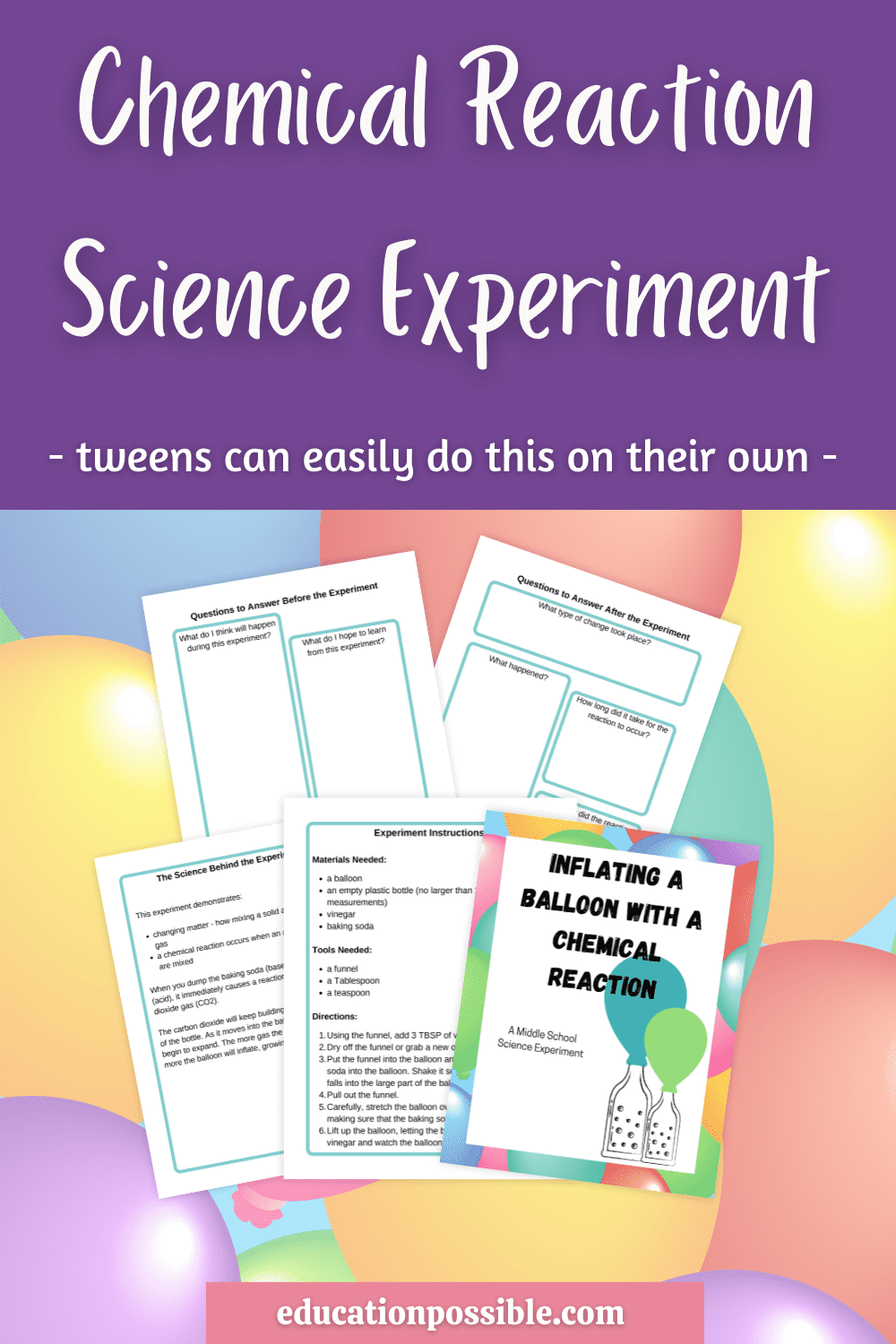 Baking Soda And Vinegar Balloon Experiment Education Possible Baking Soda And Vinegar Balloon Experiment Education Possible
