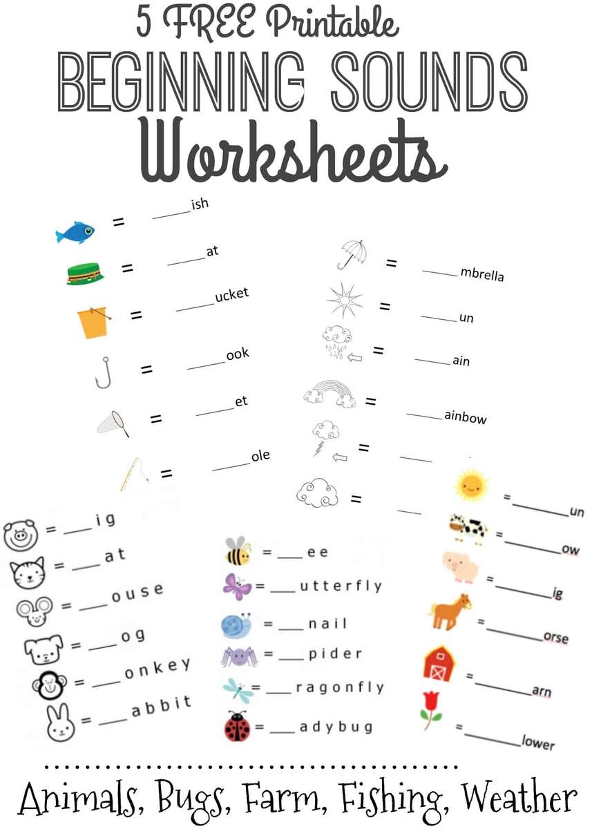 Beginning Sounds Worksheets Superstar Worksheets