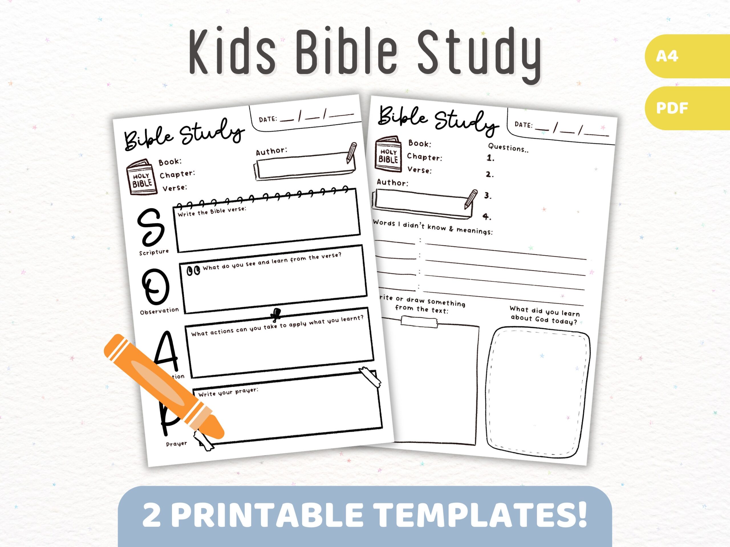 Bible Study Printable For Children Kids Elementary School Youth SOAP Method Digital Christian Youth Worksheet Activity Sunday School Etsy Christian Reading Comprehension Worksheet 1 Prayer God Grade Made By Teachers
