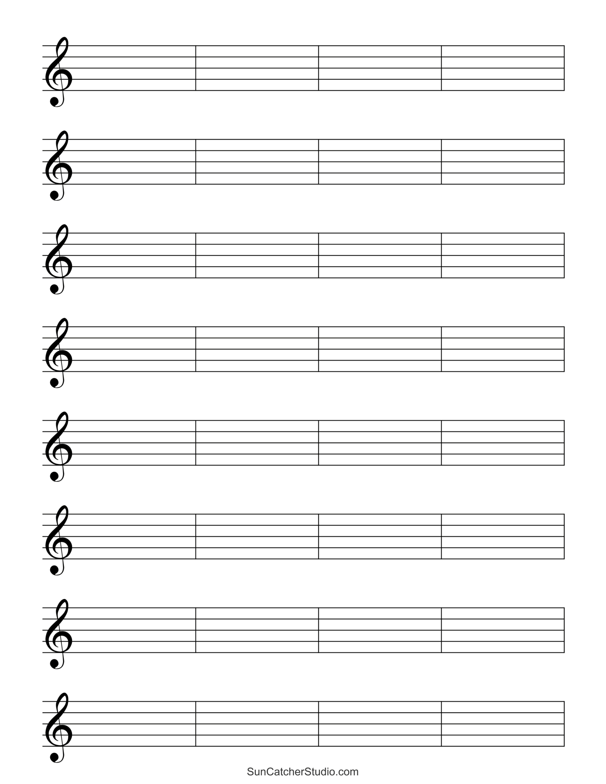 Free Printable Music Staff Paper Paper Trail Design