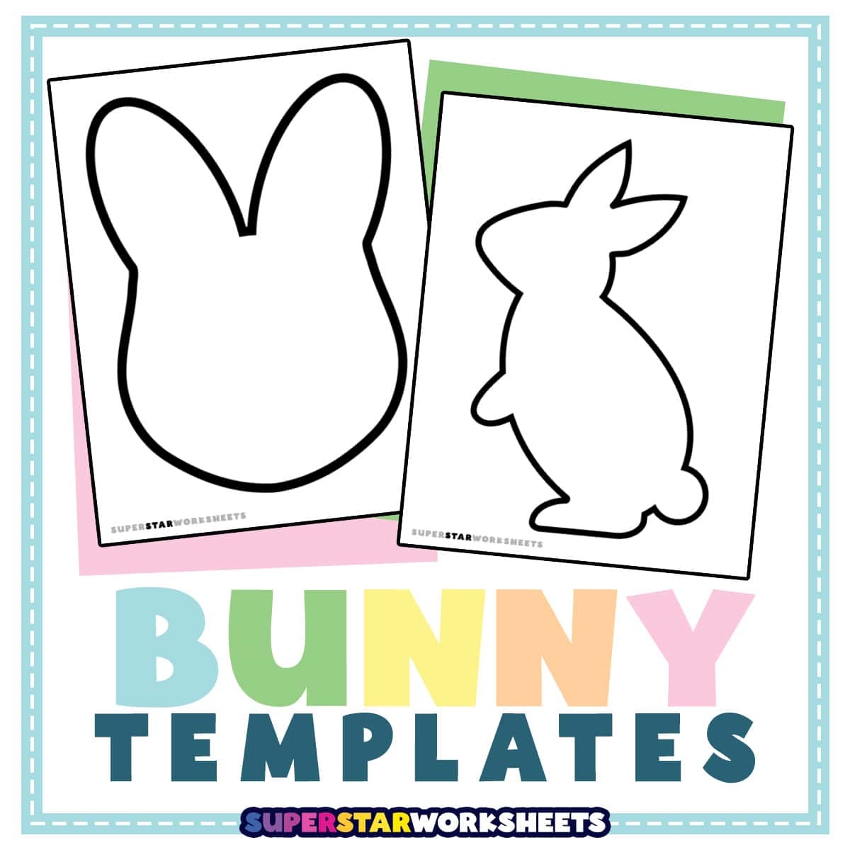 Bunny Template Free Printables Superstar Worksheets Free Preschool Tracing Bunny Worksheet