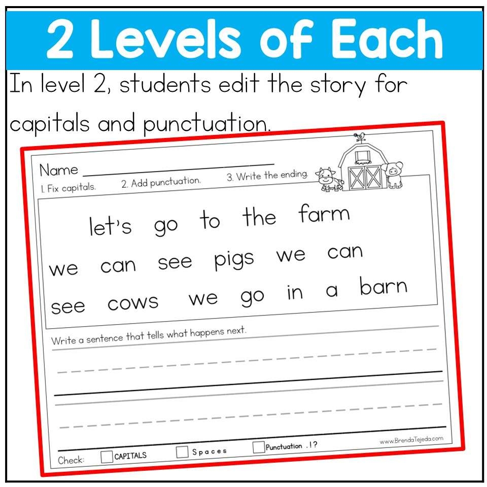 Capitalization And Punctuation Worksheets Sentence Editing And Structure Bundle Tejeda S Tots Capitalization And Punctuation Worksheets Sentence Editing And Structure Summer Tejeda S Tots