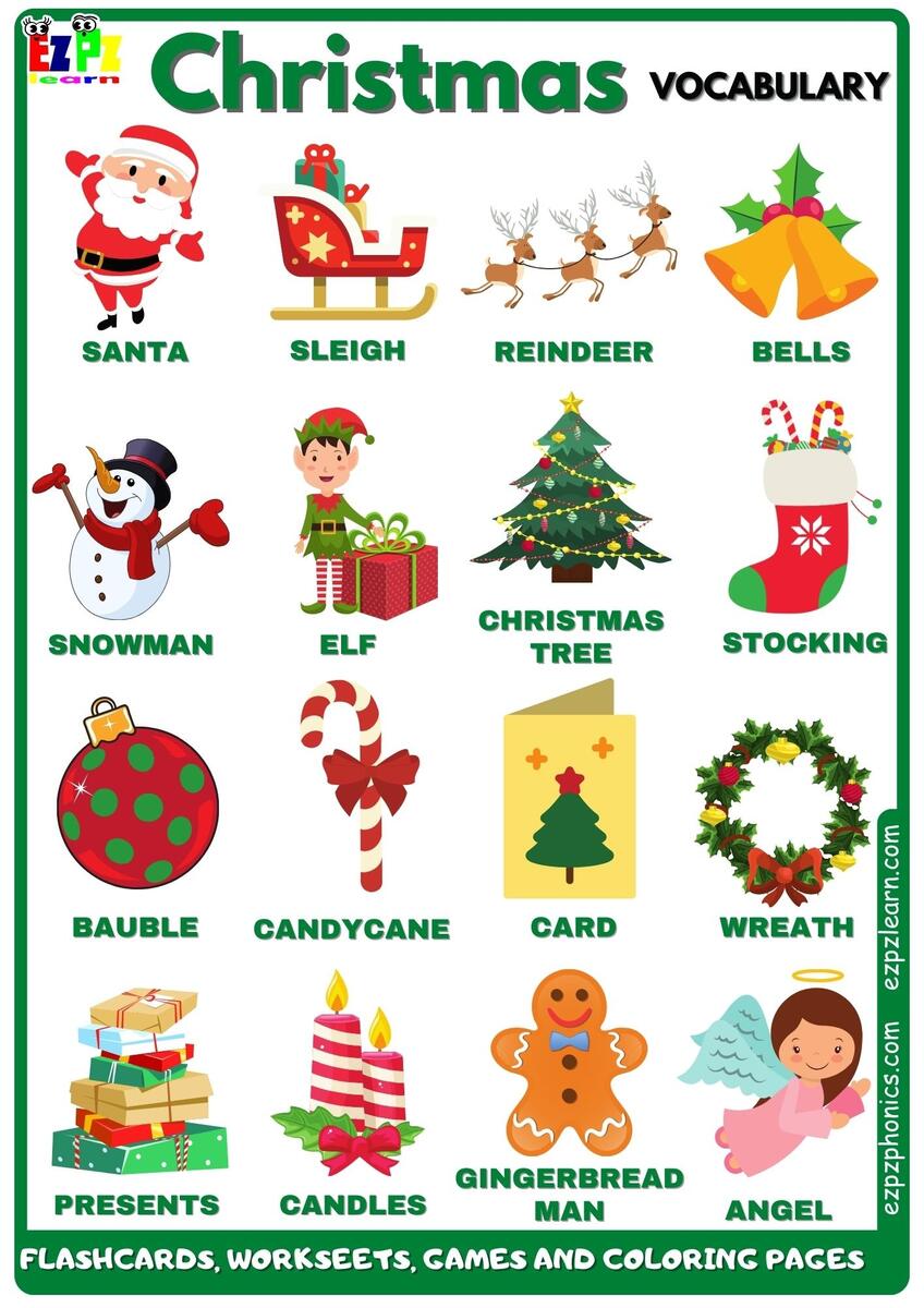 Christmas Vocabulary Free English Vocabulary Resources Flashcards Worksheets Coloring Pages Games And More For ESL Ezpzlearn Christmas Vocabulary Free English Vocabulary Resources Flashcards Worksheets Coloring Pages Games And More For ESL Ezpzlearn
