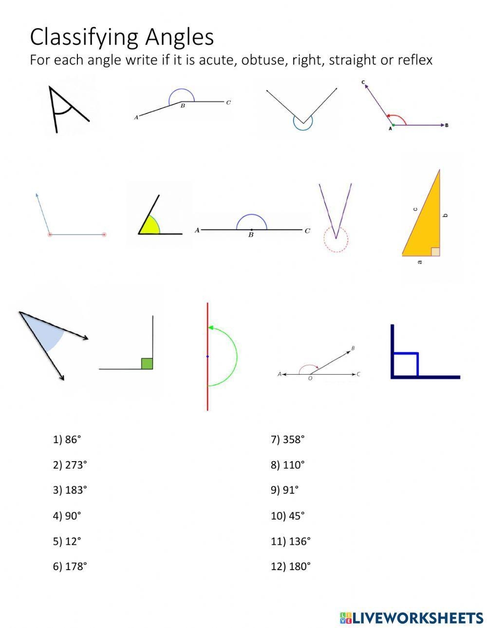 Acute Obtuse Right Straight Angles TJ Homeschooling