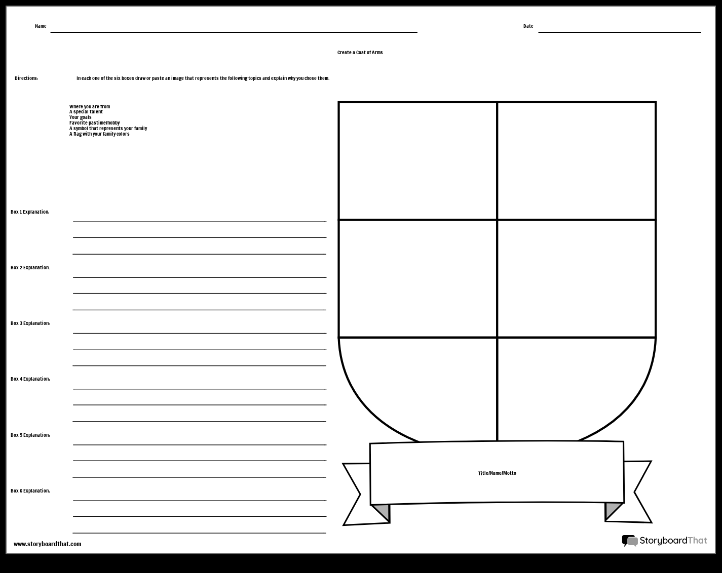 Coat Of Arms Banner Template
