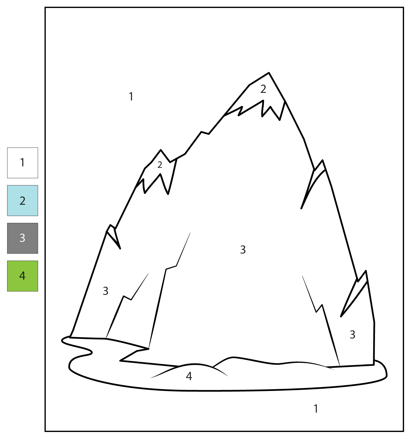 Color By Number Mountain Coloring Page Free Printable Color By Number Mountain Coloring Page Free Printable