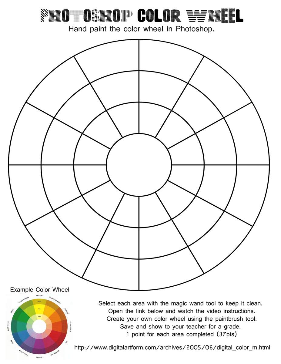 Color Wheel Worksheet Printables Color Wheel Worksheet Printables