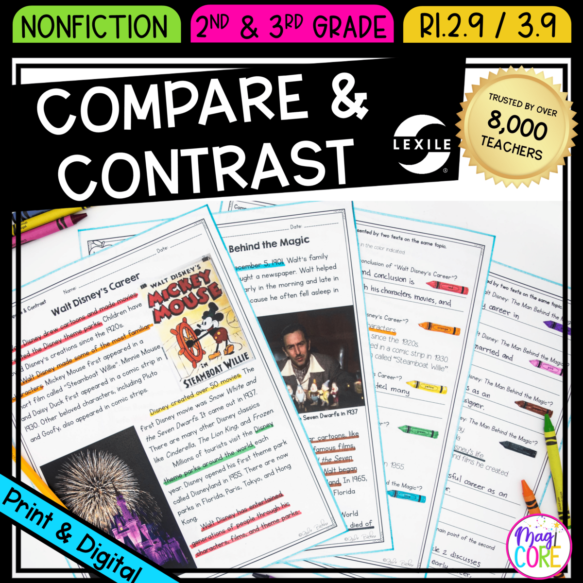 Compare Contrast 2nd 3rd Grade MagiCore