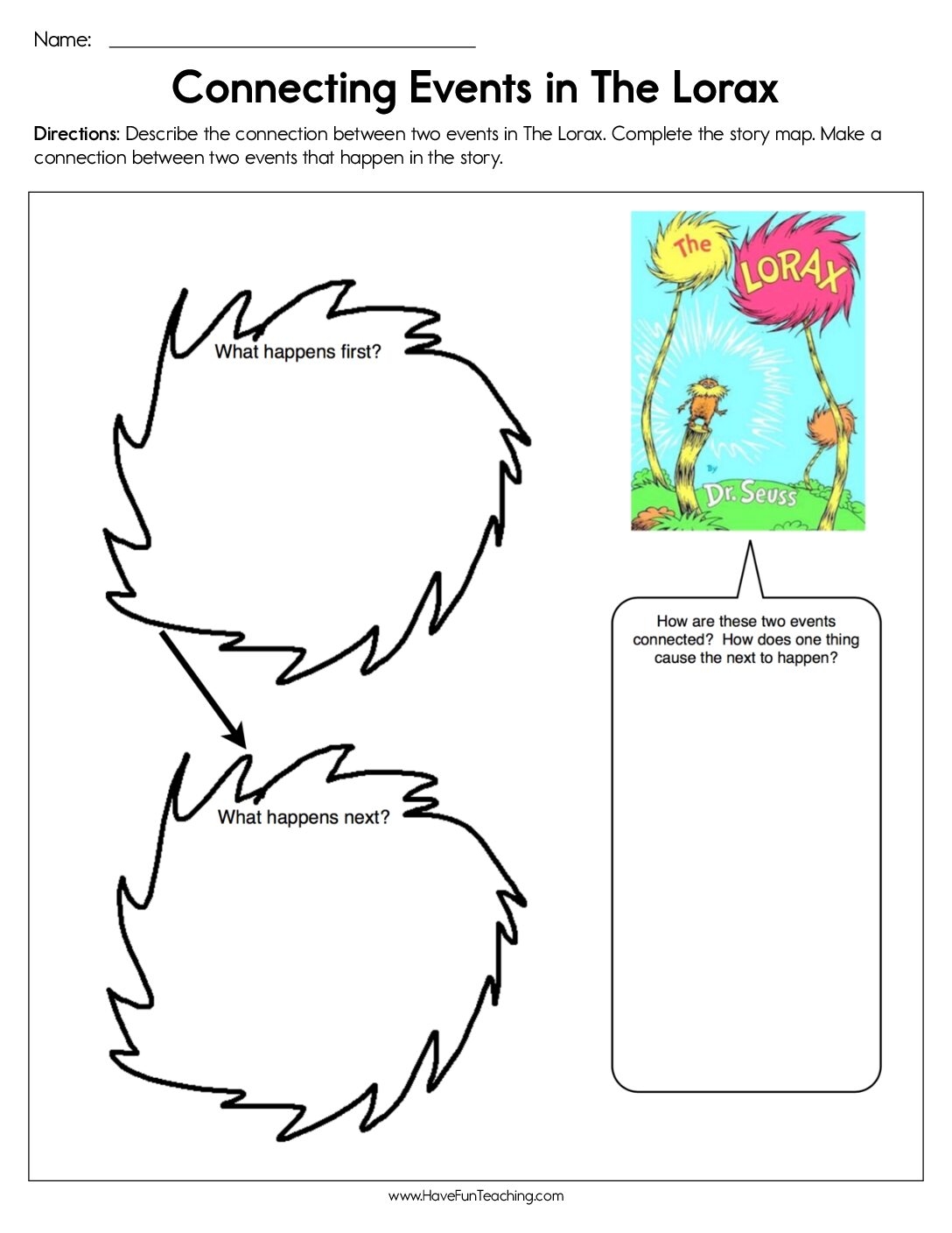Connecting Events In The Lorax Worksheet Have Fun Teaching The Lorax Activities With These Fun Free Mazes Rock Your Homeschool