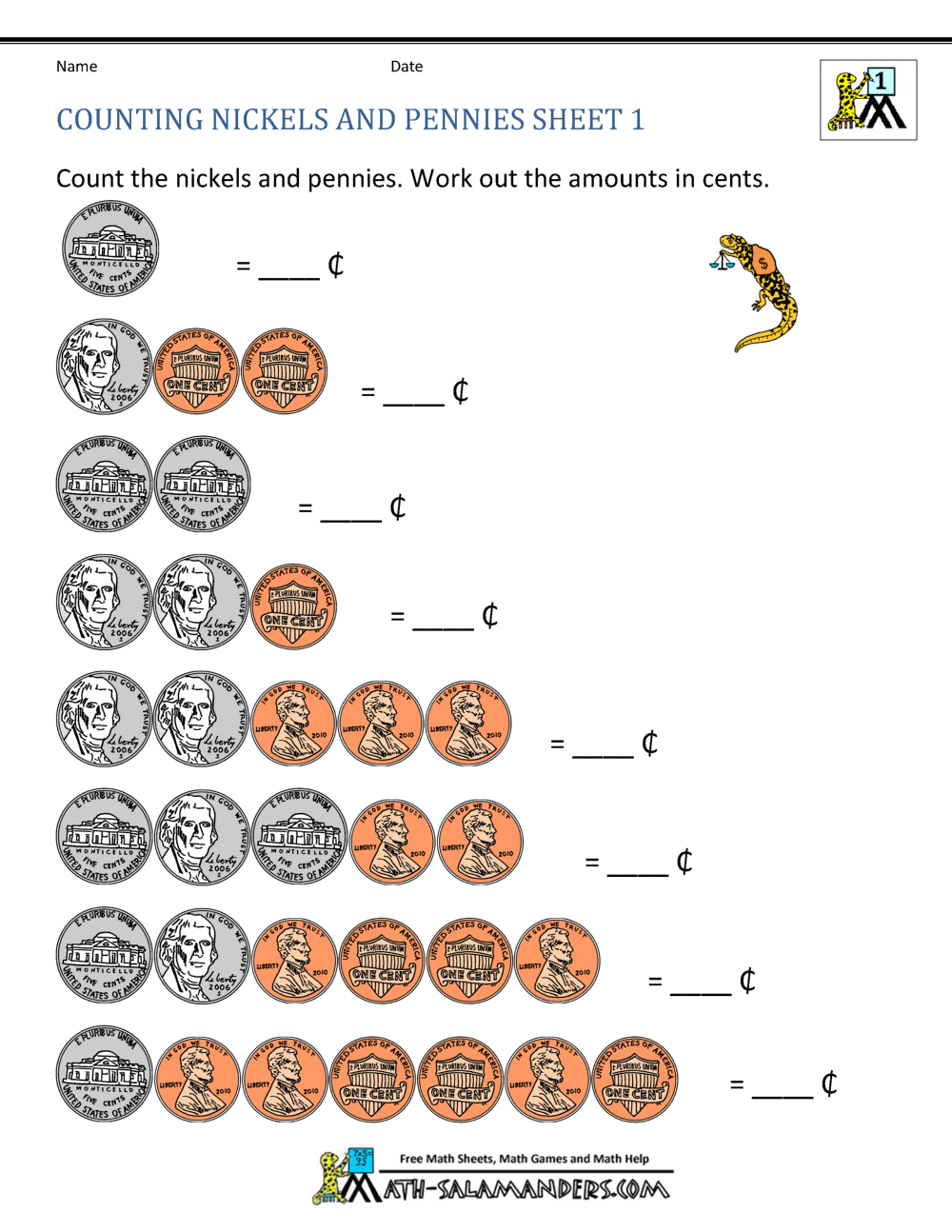 Counting Money Worksheets 1st Grade Counting Money Worksheets Money Math Free Printables Lettering SVG Files Tools Apps