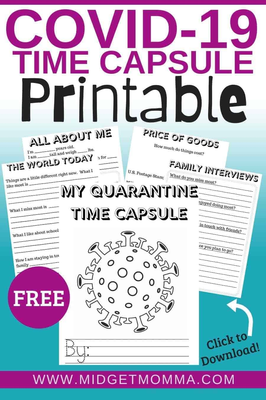 Covid 19 Time Capsule Worksheets Printables MidgetMomma Covid 19 Time Capsule Worksheets Printables MidgetMomma