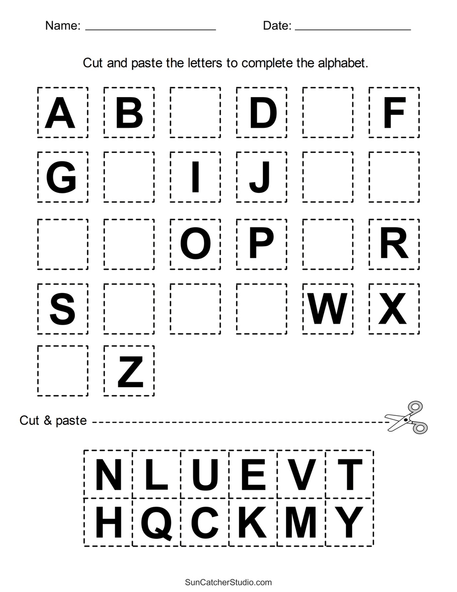 Cut And Paste Worksheets Printable Activities For Kids Free Printables Lettering SVG Files Tools Apps Free Printable Kindergarten Counting Worksheets Happy Toddler Playtime