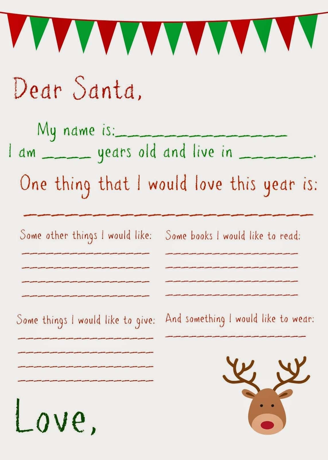 Dear Santa Letter Free Printable Fill In Template Santa S On His Way Worksheet A Letter To Santa Super Simple