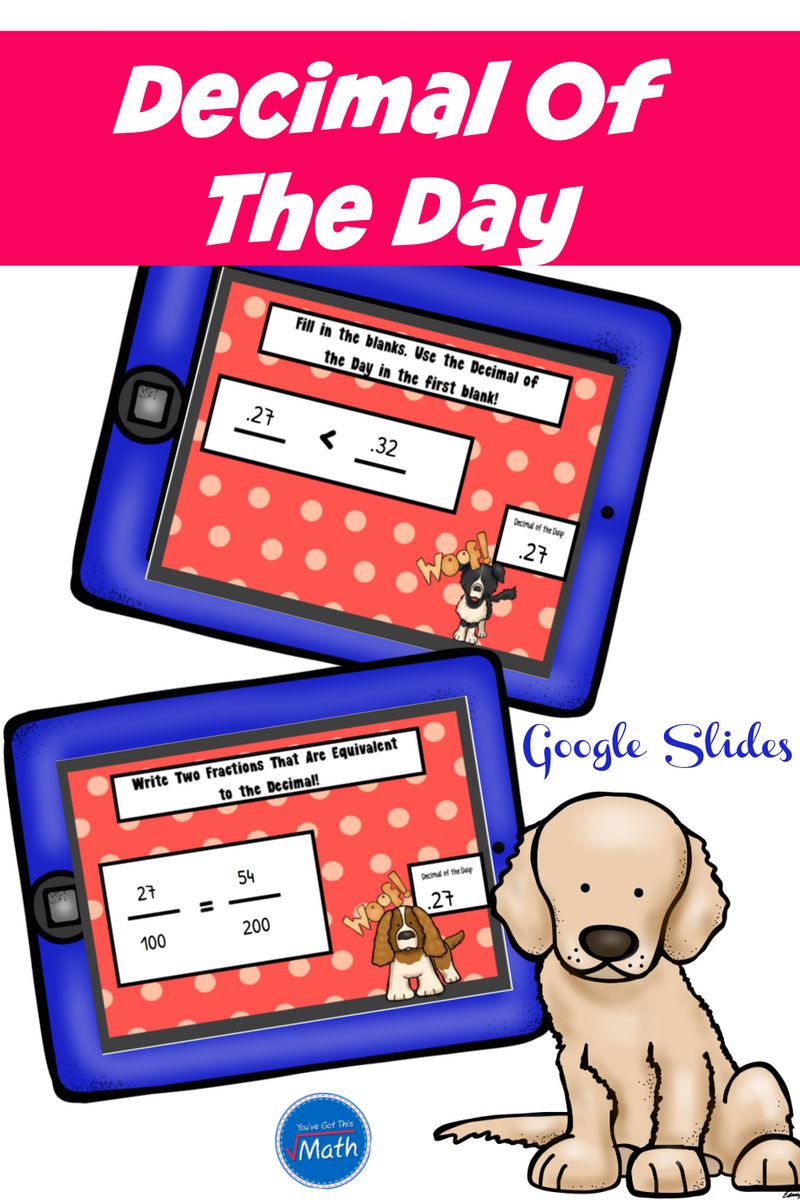 Decimal Of The Day A FREE Printable To Review Decimals Daily