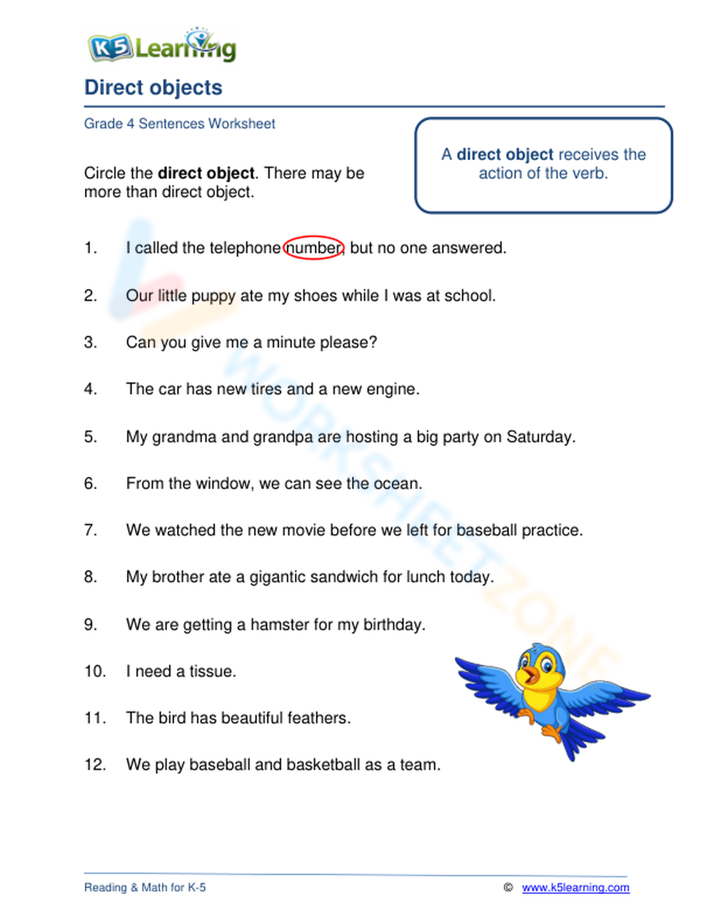 Direct Objects And Indirect Objects TPT Worksheets Library Direct Objects And Indirect Objects TPT Worksheets Library