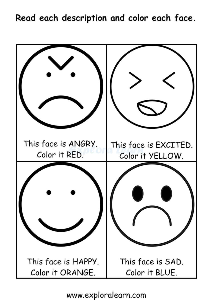 Emotions Worksheets For Preschool And Kindergarten 2 To 6 Years Kids Emotions Worksheets For Preschool And Kindergarten 2 To 6 Years Kids