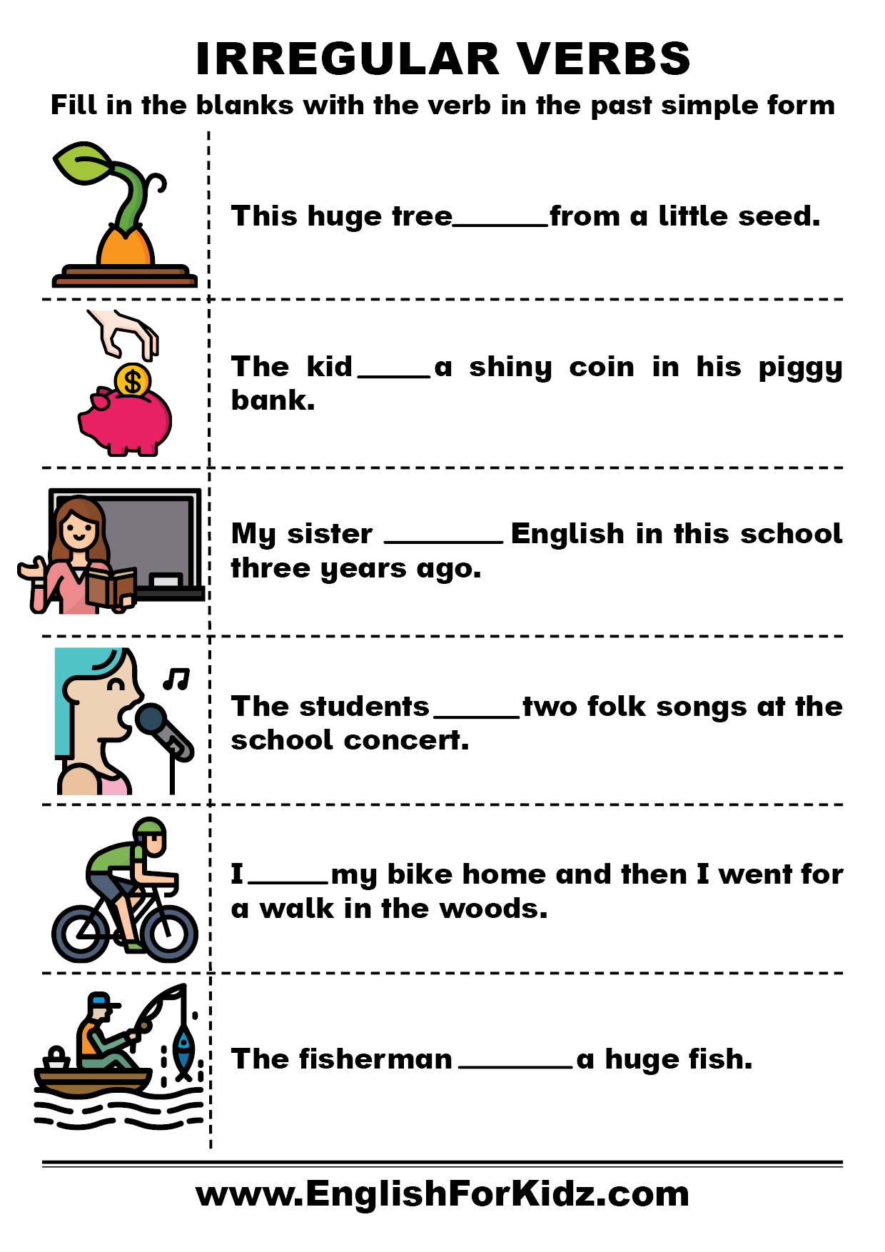 English For Kids Step By Step Irregular Verbs Exercises And Worksheets English For Kids Step By Step Irregular Verbs Exercises And Worksheets